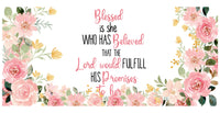 Thumbnail for a pink flower frame with a bible verse