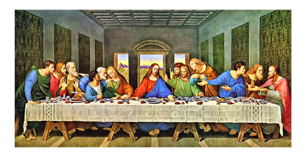 a painting of the last supper of jesus